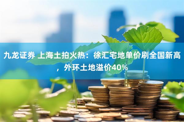 九龙证券 上海土拍火热：徐汇宅地单价刷全国新高，外环土地溢价40%