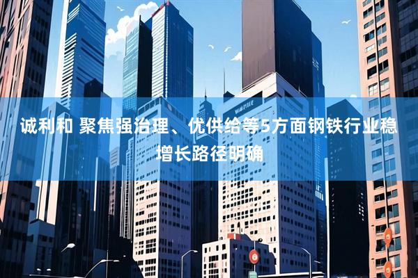 诚利和 聚焦强治理、优供给等5方面钢铁行业稳增长路径明确